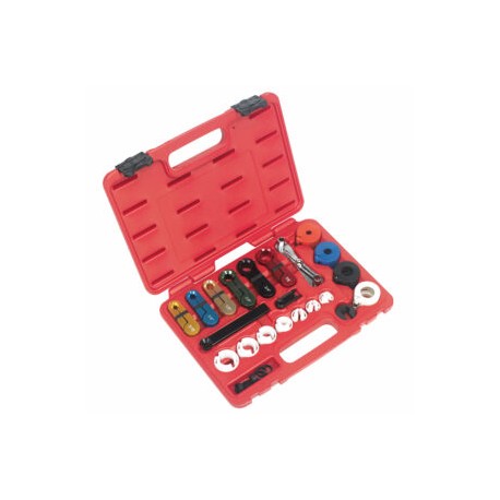 JUEGO DE DESCONECTORES PARA LINEAS DE COMBUSTIBLE Y AIRE ACONDICIONADO 22 PIEZAS
