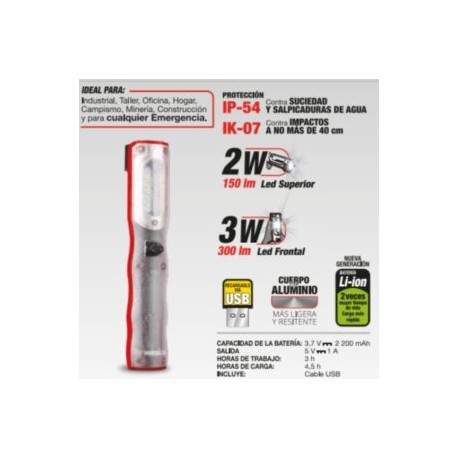 Lampara LED Recargable 3 w